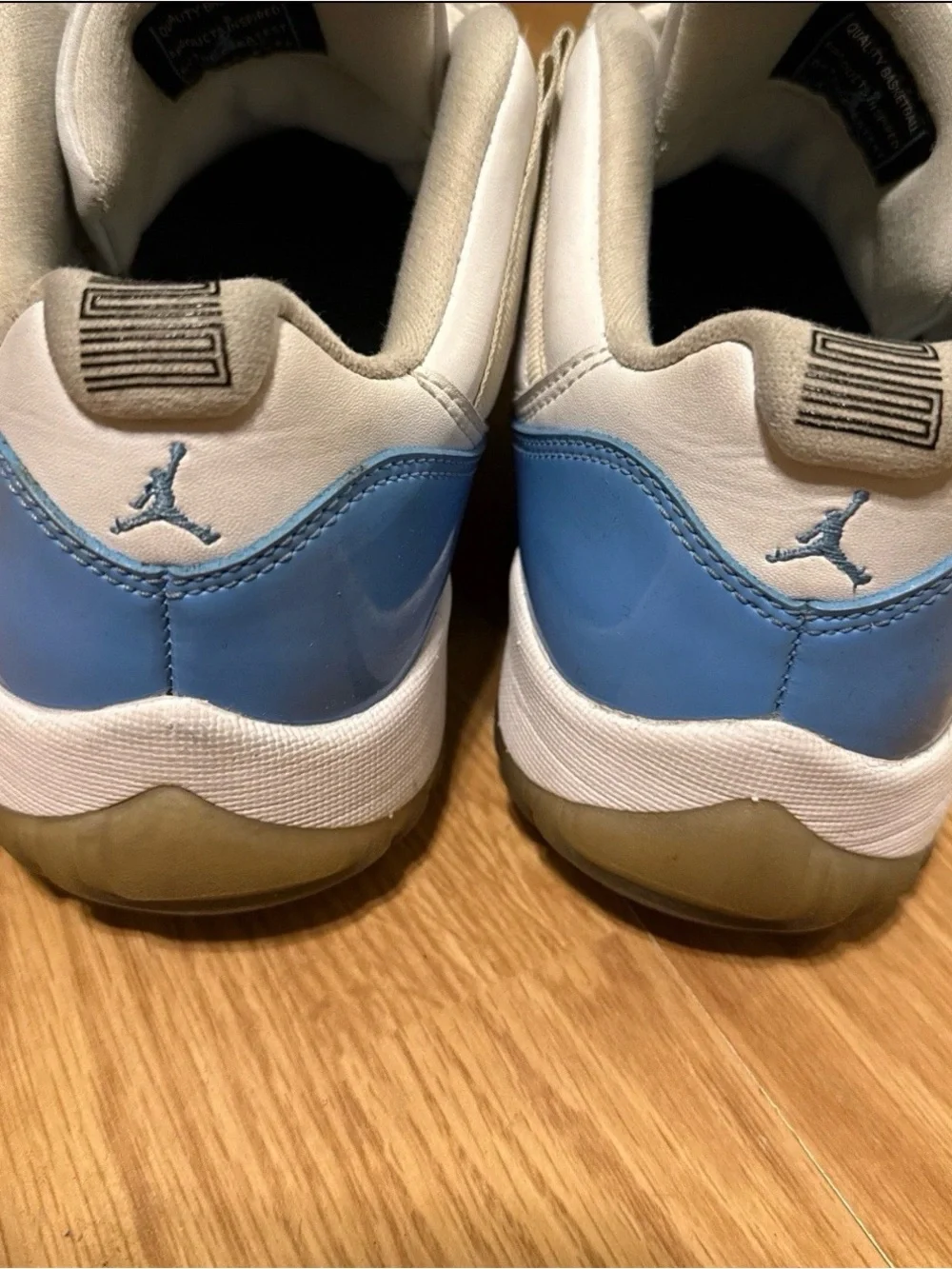 Blue white jordan 11s UNC